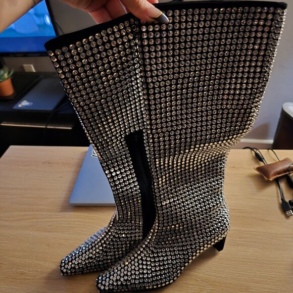 NEW Jeffrey Campbell Outwest-KJ Boot in Black Silver. - Picture 1 of 11